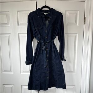 Denim Button-Up Dress